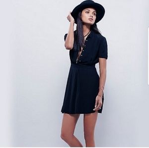 Free People Dream Chaser Dress Button Front Sz 8